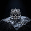 crowned skull ring gothic king stainless steel biker ring