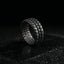 segmented armor band ring stainless steel dark aesthetic jewelry