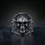winged skull ring roman numeral gothic stainless steel biker ring