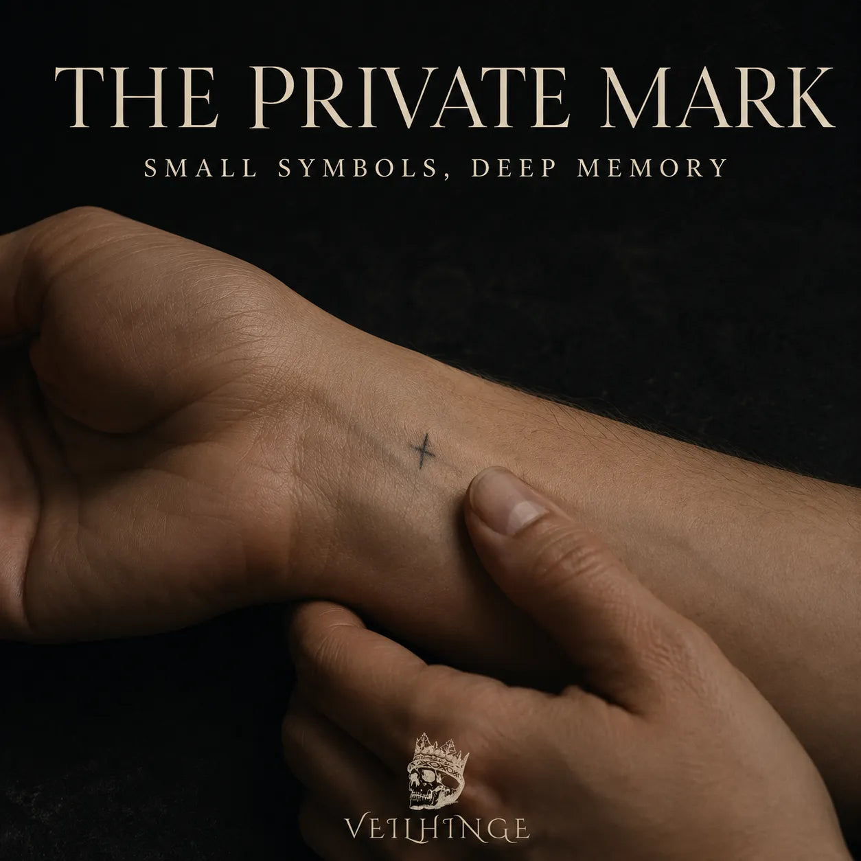 Tiny open-circle tattoo near a partially covered collarbone, symbolizing the private memories held by minimal tattoos.