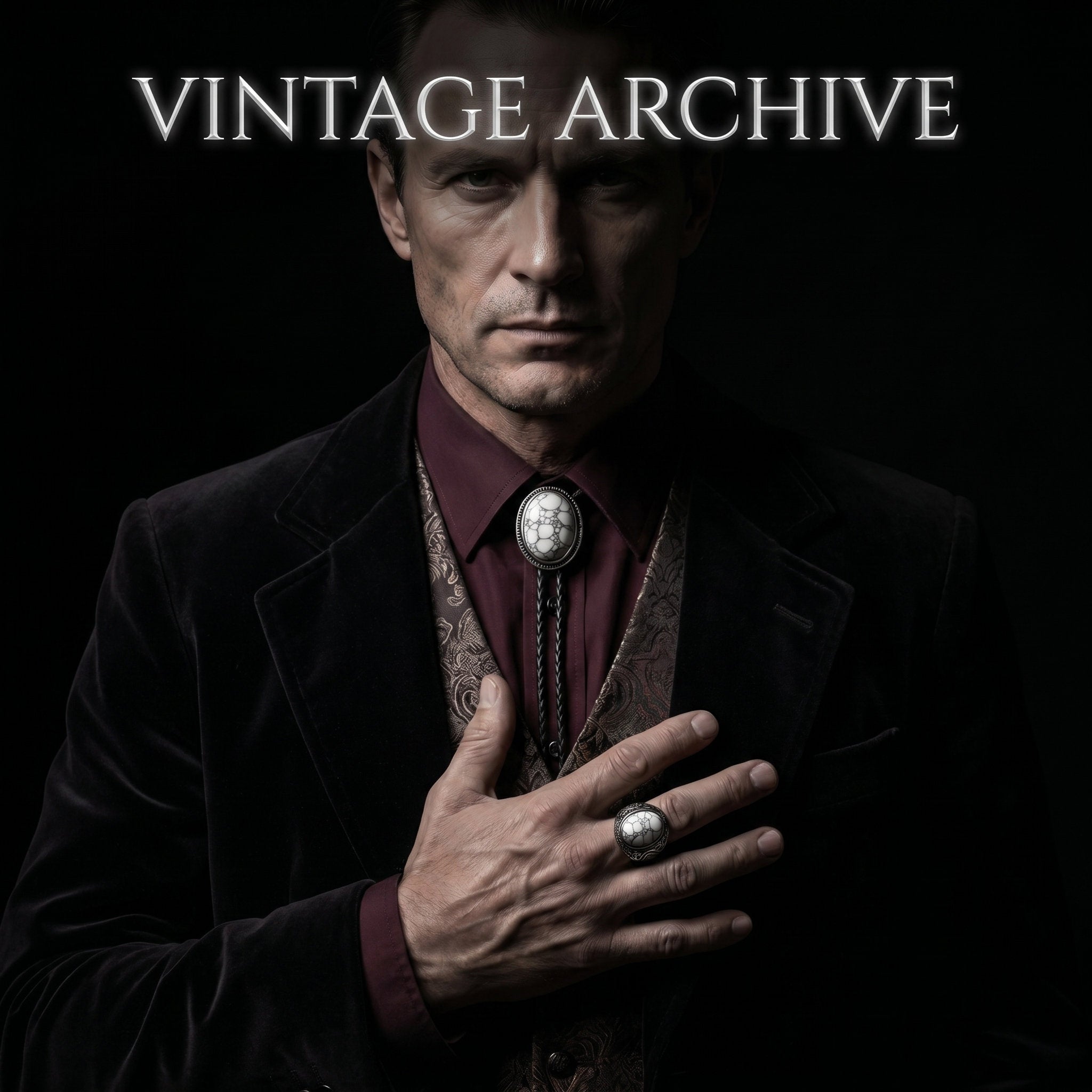 Vintage Archive collection — signet rings, poison rings and old money dark aesthetic jewelry in antique gold and oxidized silver by Veilhinge