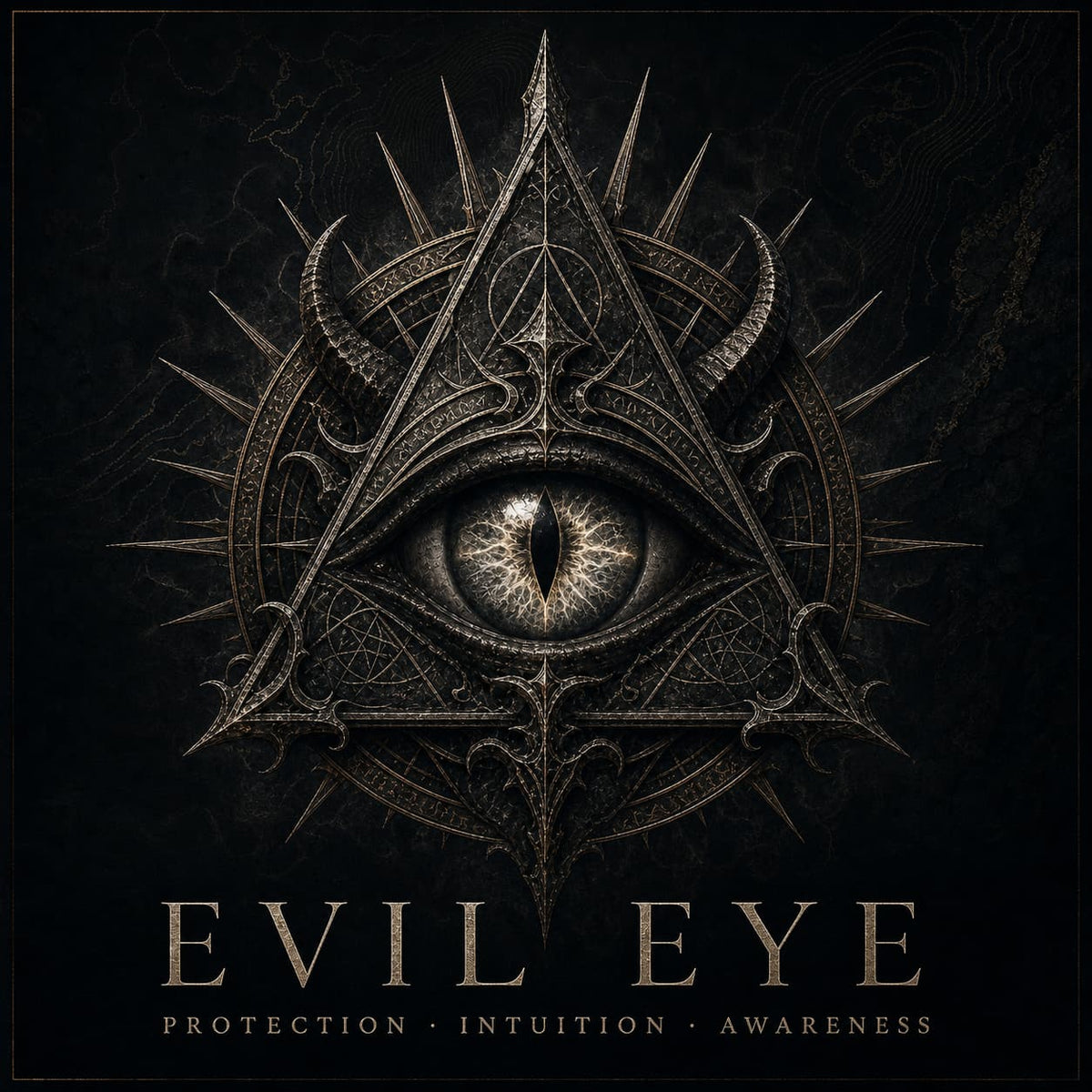 A sculptural crying-eye ring with tear detail in antique silver finish, from the VEILHINGE Eye Symbol Jewelry collection