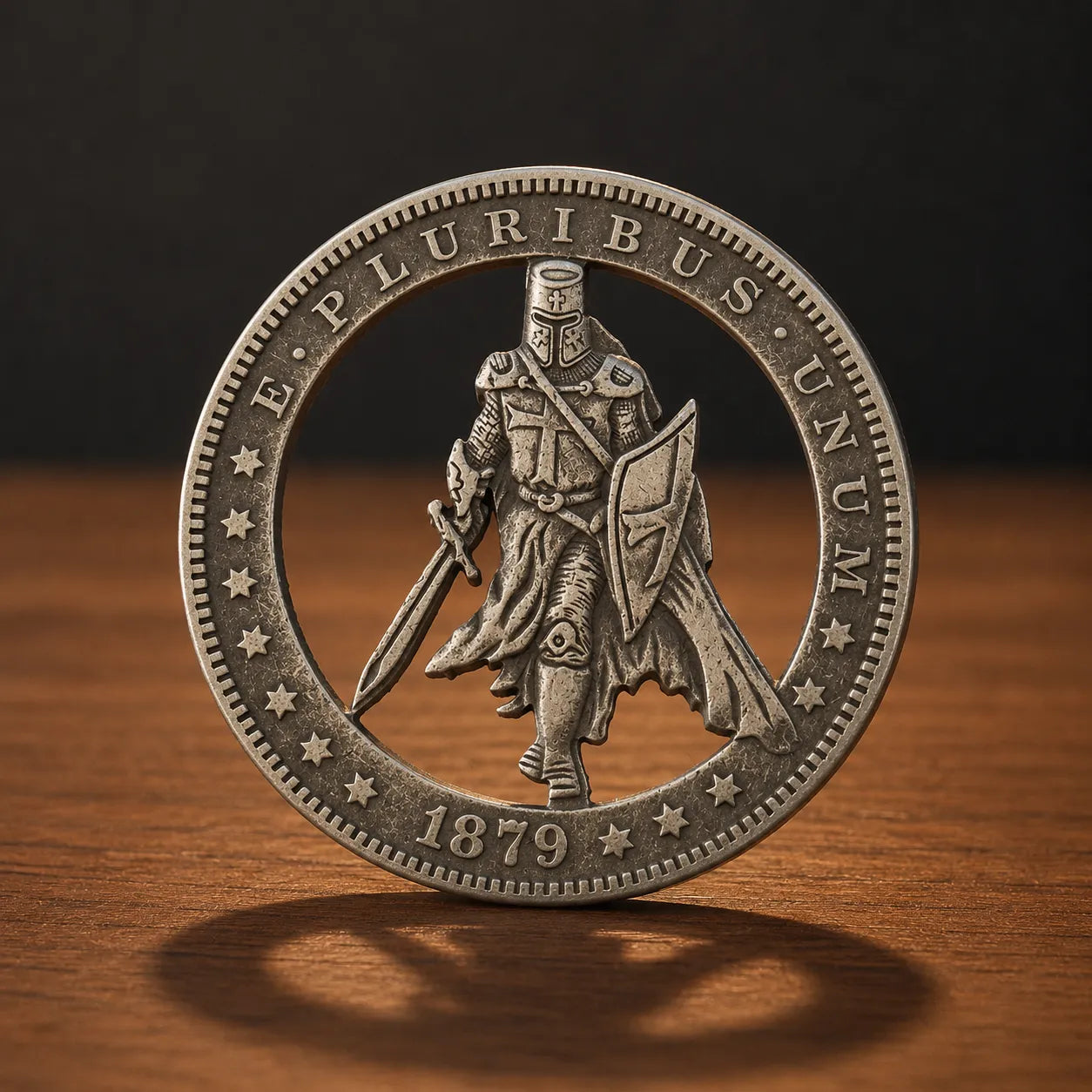 Templar Knight Hobo Coin Necklace Secondary image