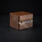 Walnut Magnetic Double Ring Box