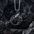 alien skeleton pendant gothic necklace