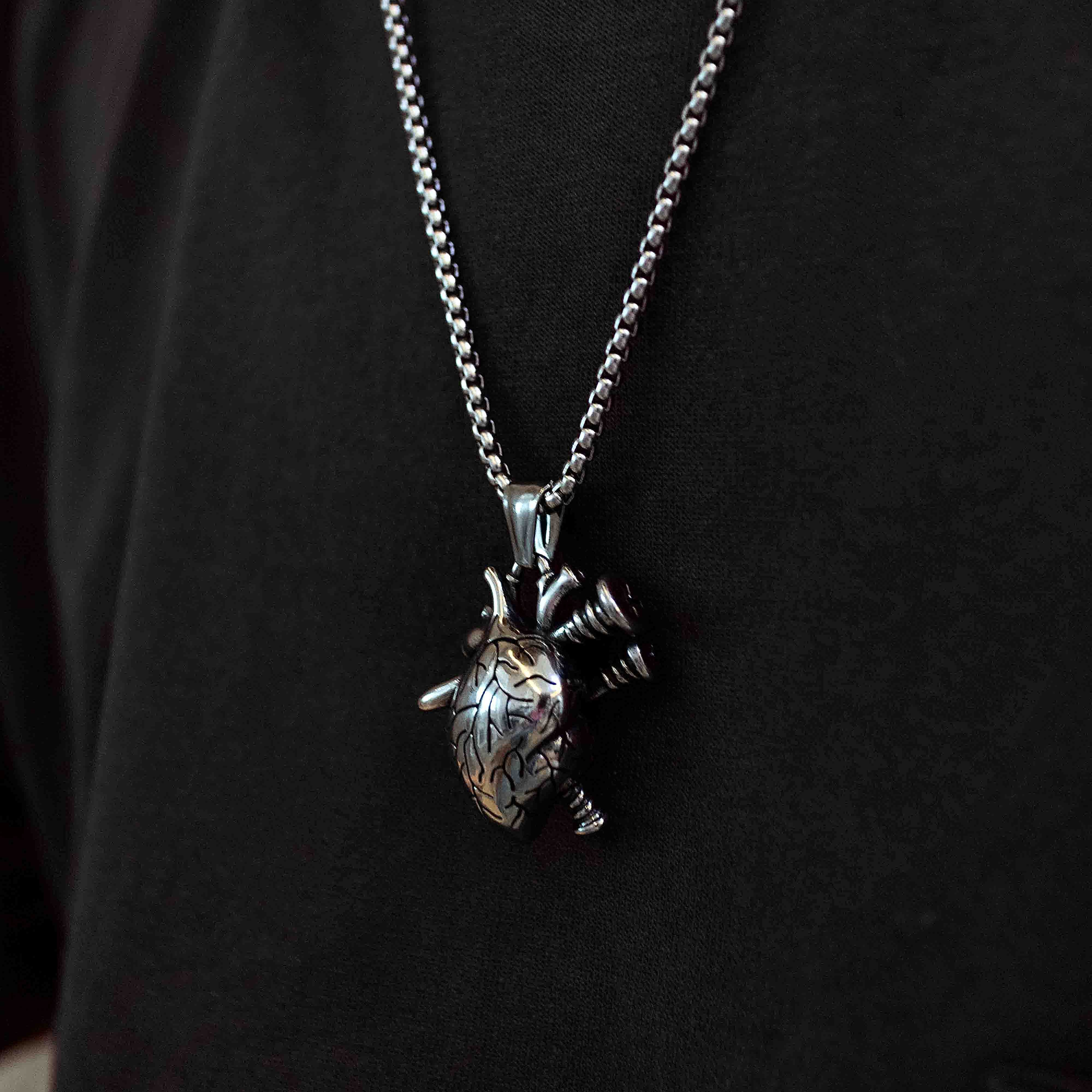 Nailed Anatomical Heart Necklace Secondary image