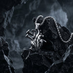 anatomical heart pendant antique silver gothic necklace