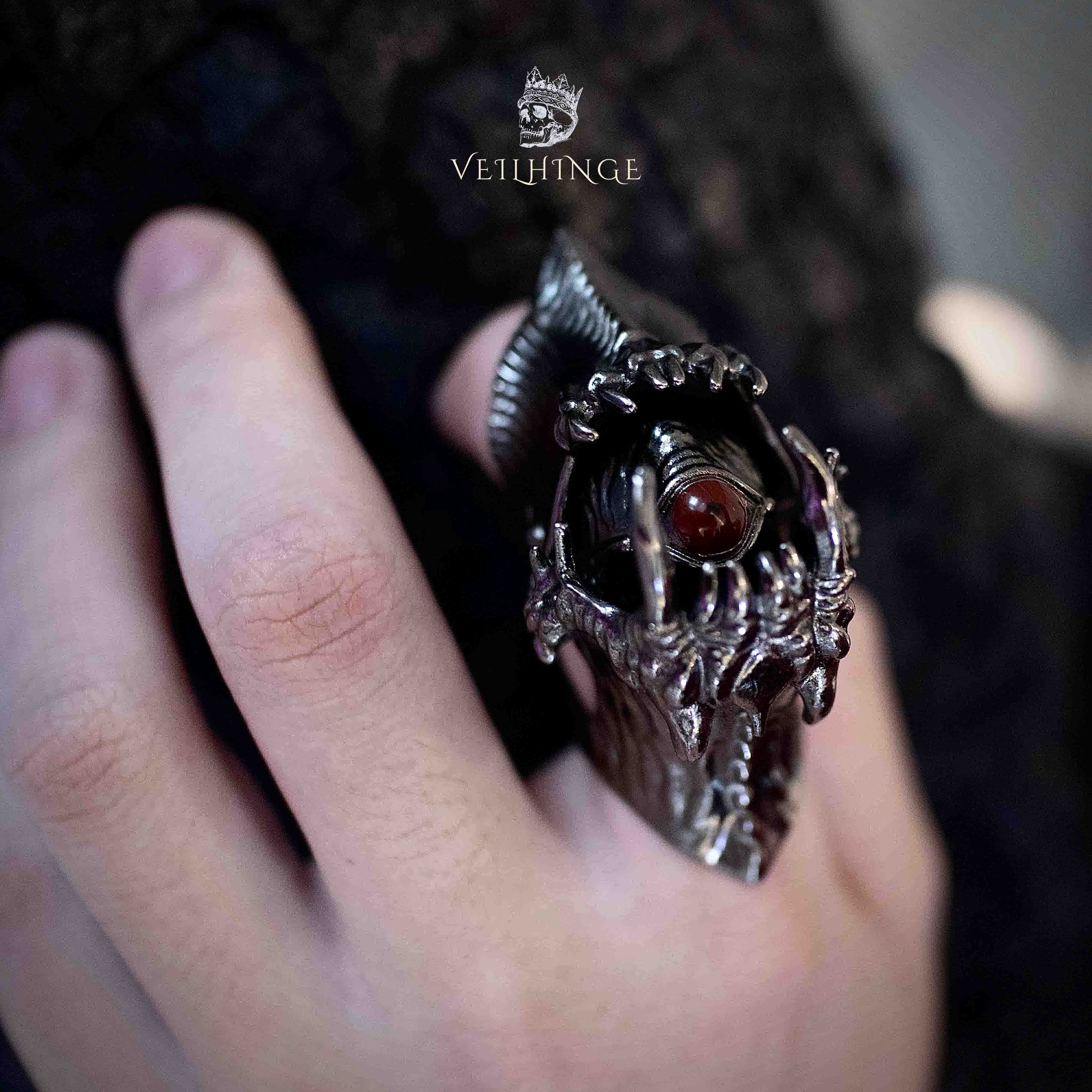 Demon Eye Articulated Armor Ring Secondary image
