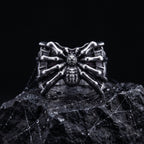 adjustable spider ring gothic statement jewelry close up