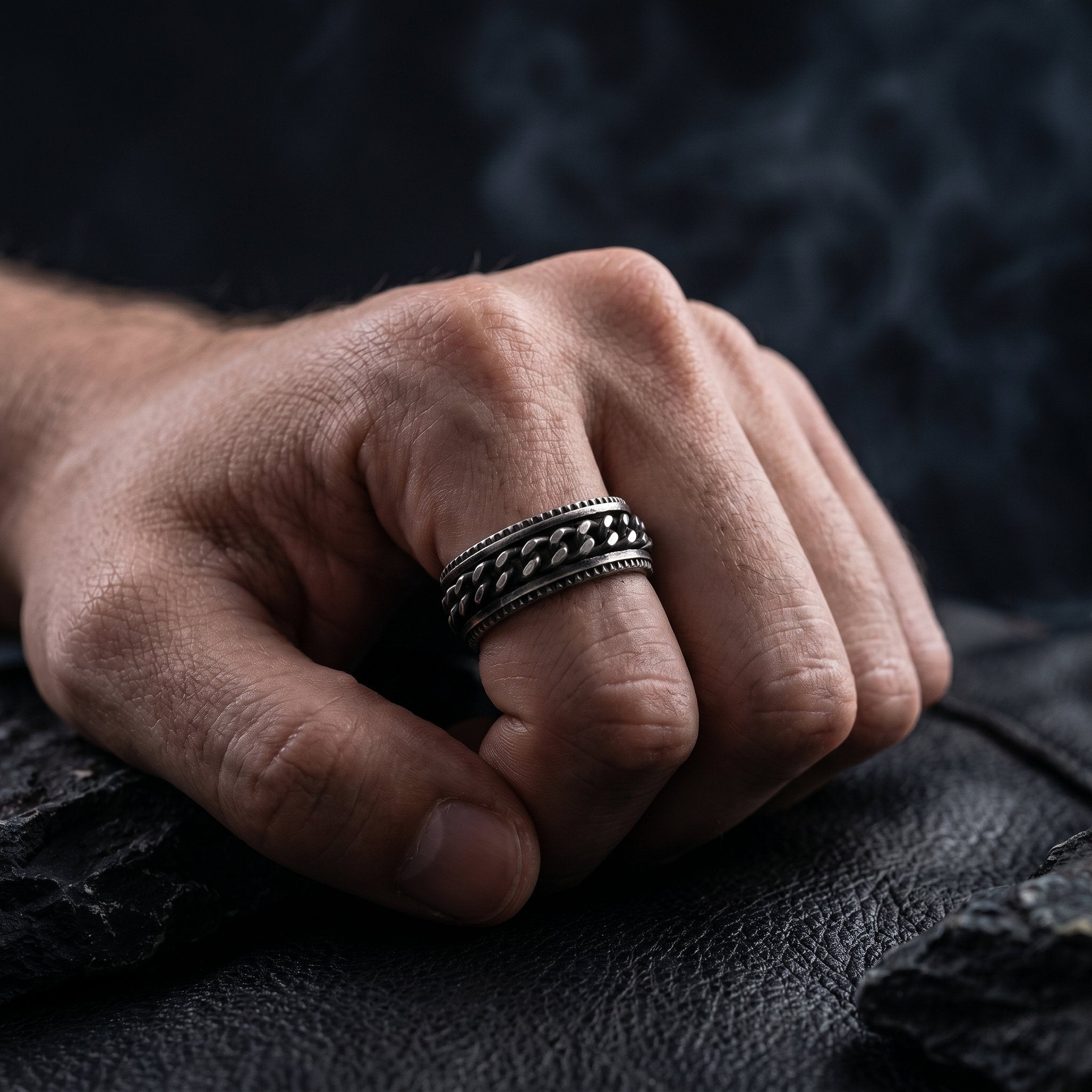 Cuban Link Spinner Ring Secondary image