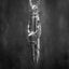 eagle claw bullet pendant necklace — polished silver bullet gripped by eagle talons, full chain view on dark background