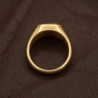smooth inner band gold signet ring stainless steel tiger eye ring