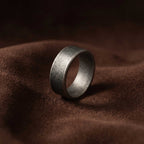 minimal vintage band ring smooth finish stainless steel