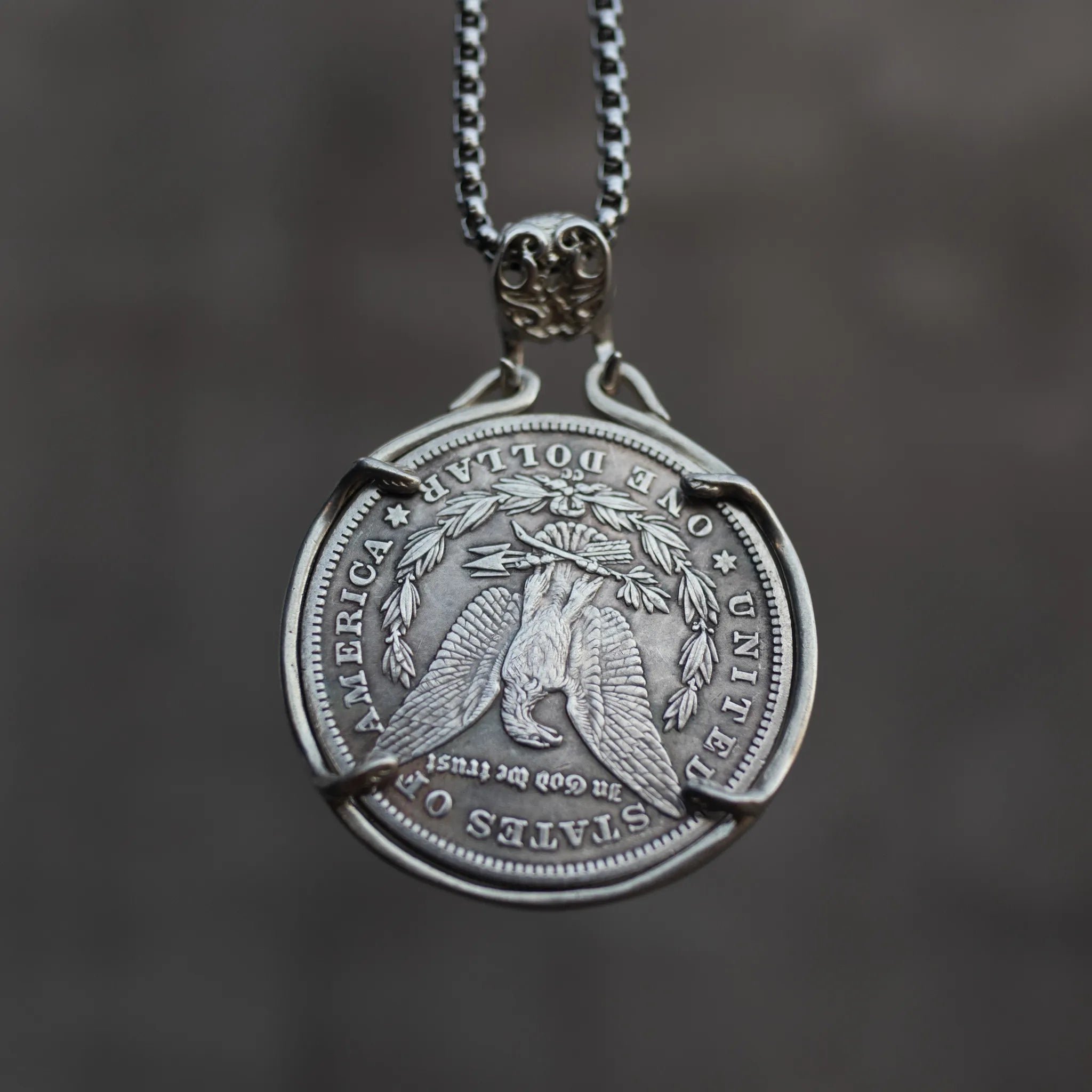 Cuauhtémoc Skull Cinco Pesos Necklace Secondary image