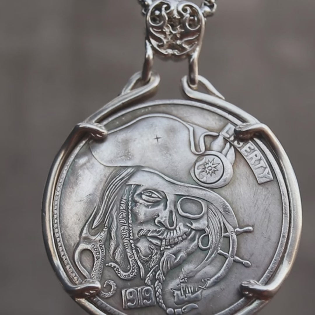 Pirate Captain Skull Necklace