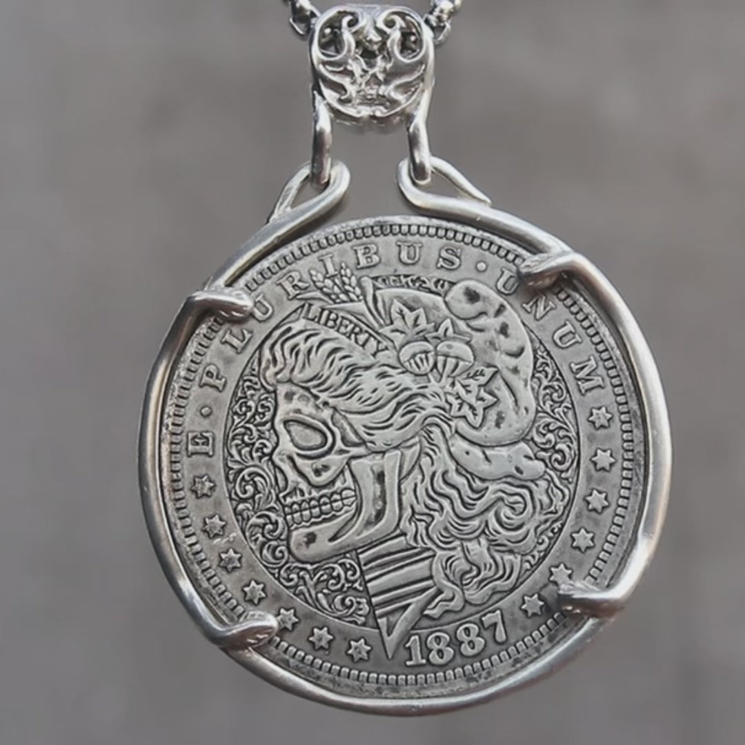 Skull Lady Liberty Pendant