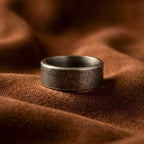 smooth surface antique silver band ring stainless steel