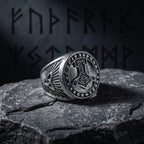 thors hammer signet ring nordic rune mjolnir viking stainless steel ring