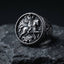 medieval knight signet ring stainless steel