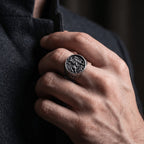 warrior relief ring dark aesthetic jewelry wear in finger