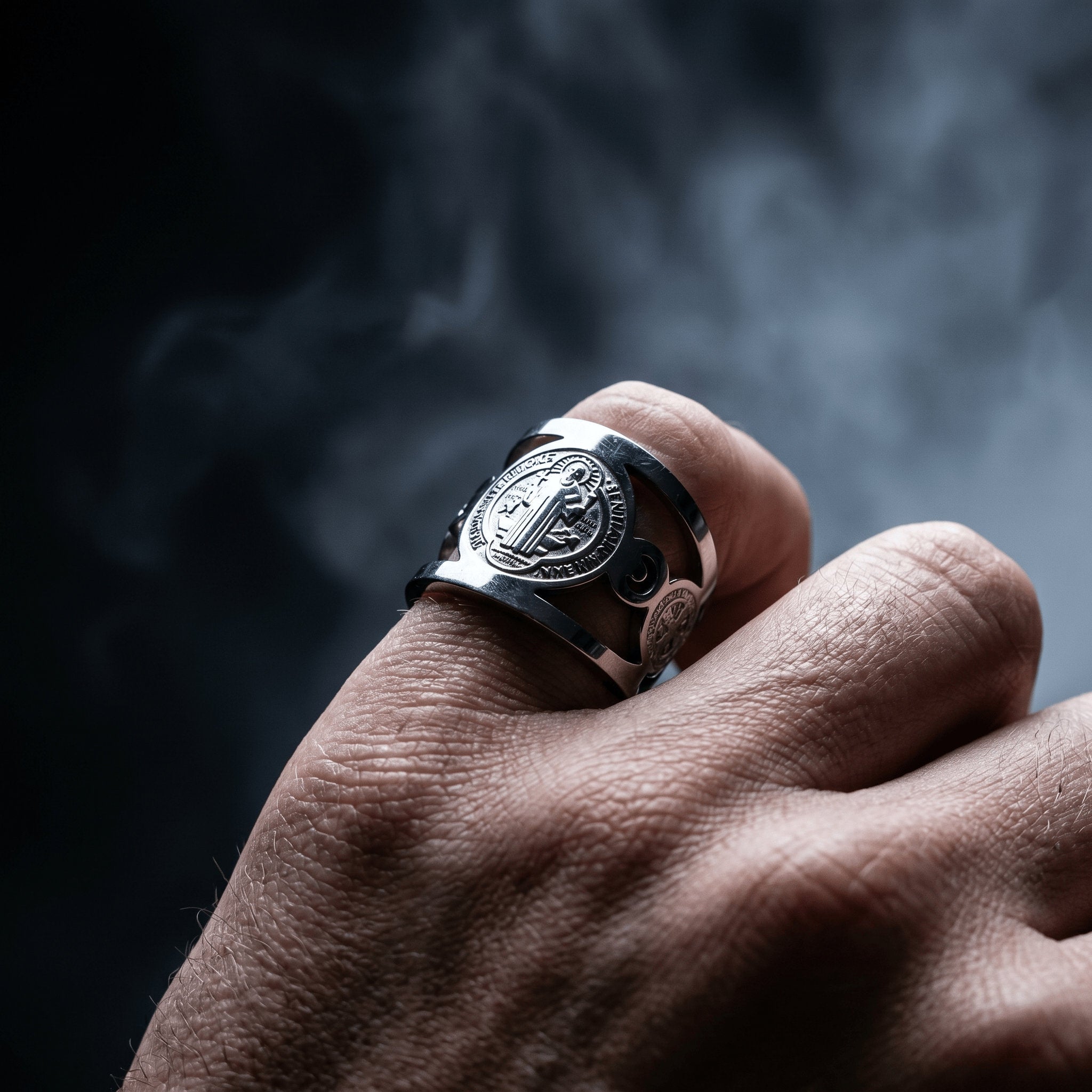 Saint Benedict Medal Open Ring Secondary image