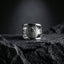 saint benedict ring polished stainless steel symbolic signet ring
