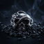 snake wrapped skull ring gothic style stainless steel detail