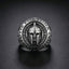 spartan helmet ring with latin engraving fortuna vincit omnia