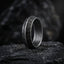 Viking rune engraved ring oxidized texture