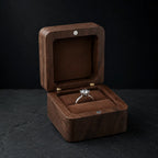 Walnut Magnetic Ring Box