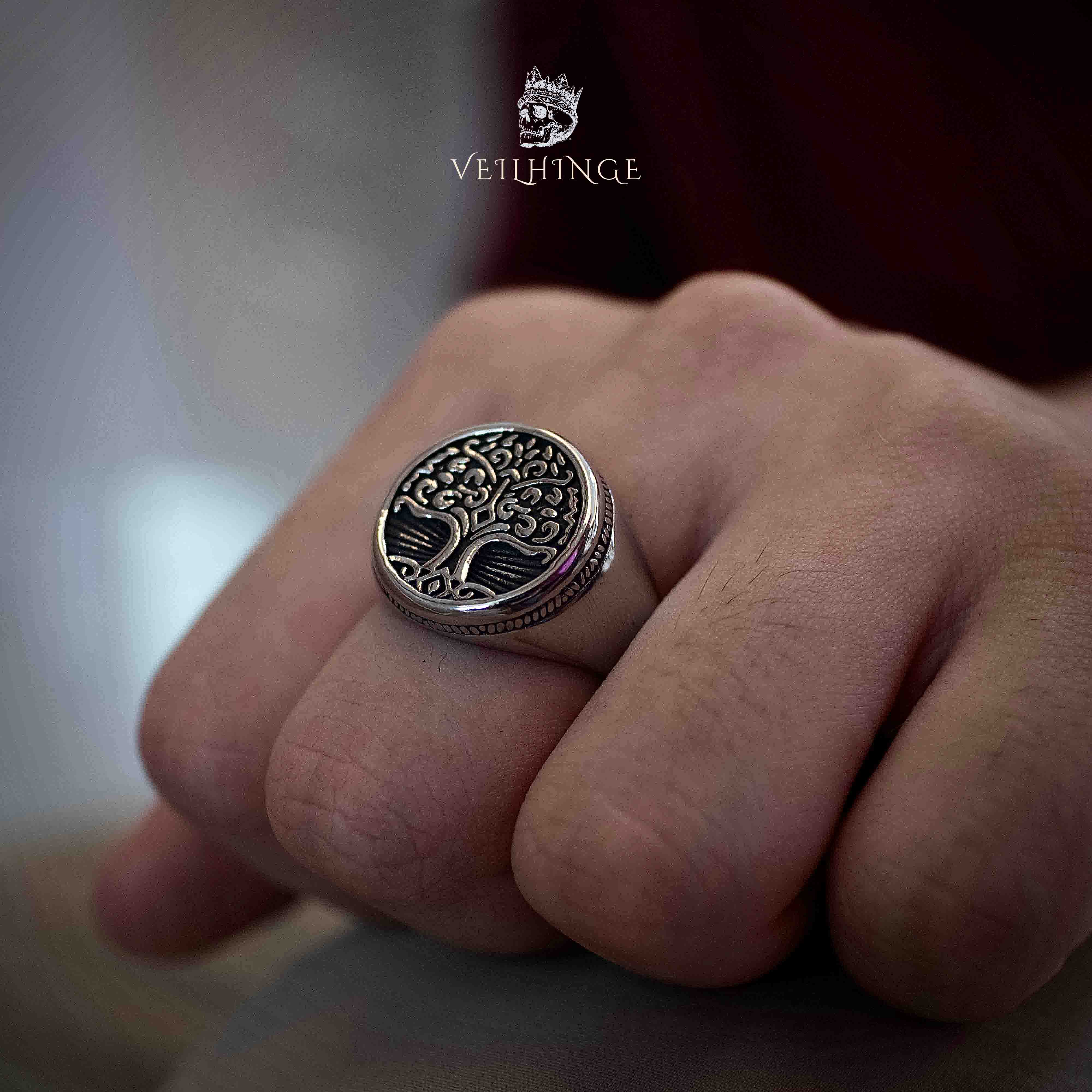 Yggdrasil World Tree Signet Ring Secondary image