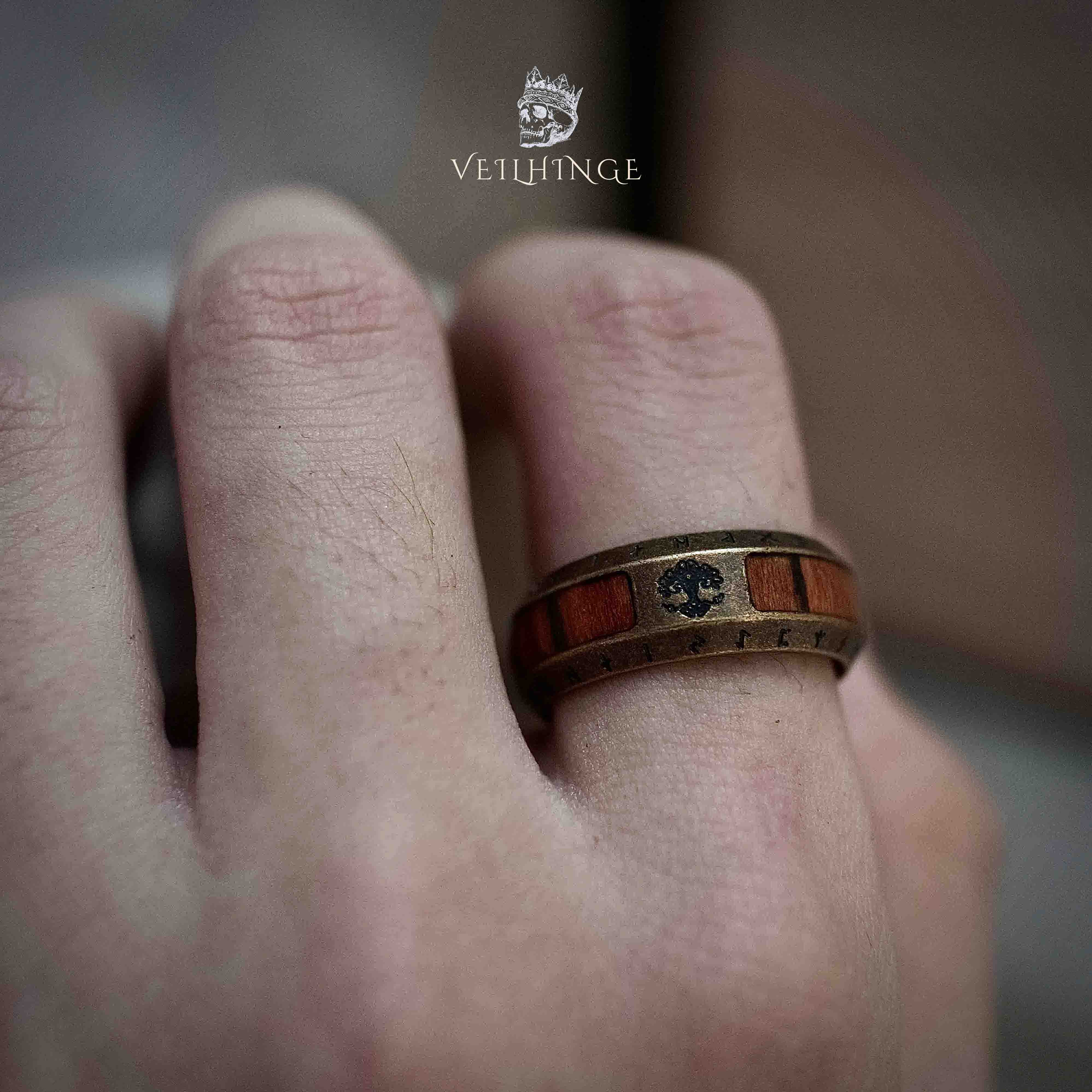 Yggdrasil Wood Inlay Band Secondary image